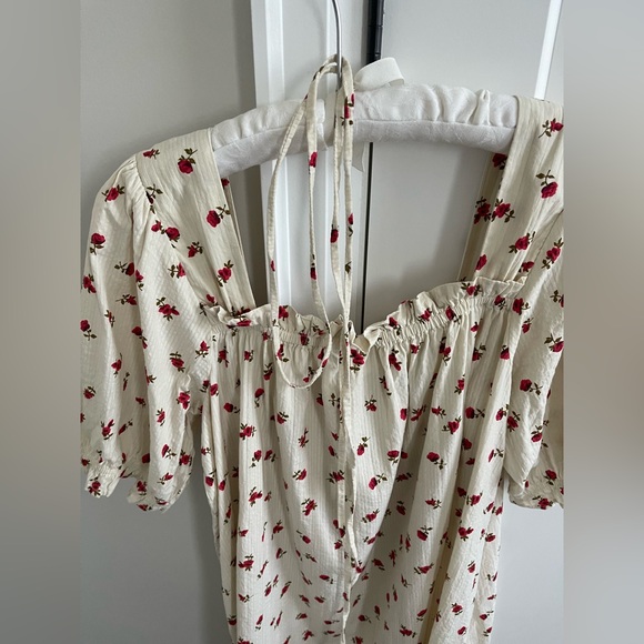 ICHI Cream Floral Dress - Picture 3 of 4